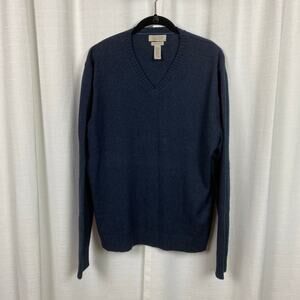 Banana Republic Dark Blue Angora Cashmere Blend Long Sleeve Sweater Sz.L